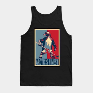 Arctic's Finest Penguin Ice Hockey HOPE Tank Top